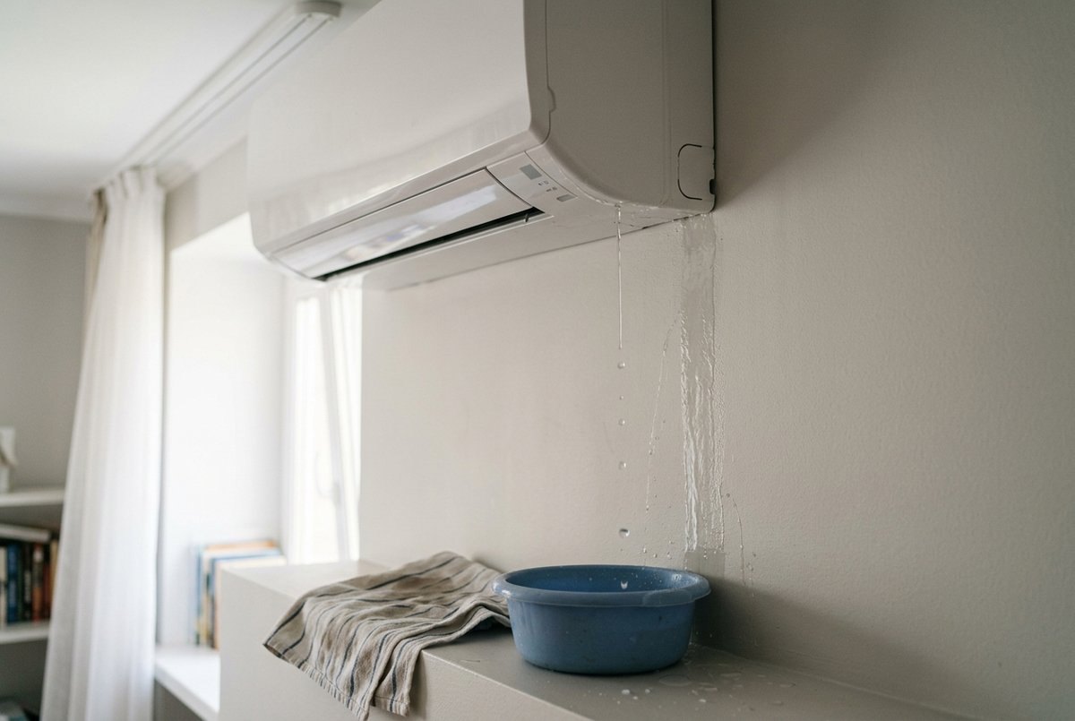 Вода течёт из внутреннего блока кондиционера